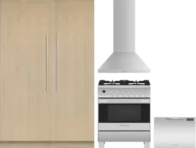 5 Piece Package Includes Refrigerator, Freezer, Range, Hood And Dishwasher